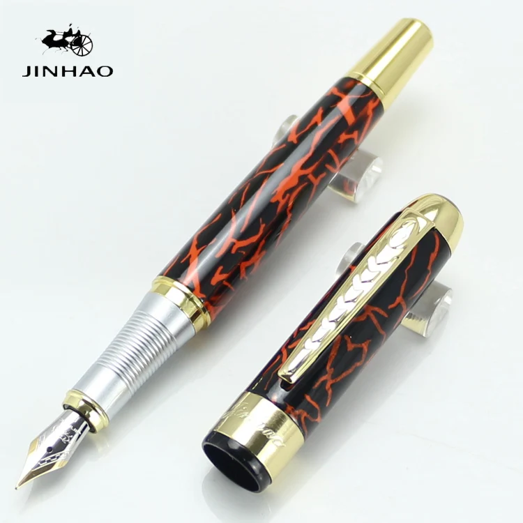 JINHAO 250 черный и золотой М перо авторучка красный узор канцелярские школьные и офисные ручки