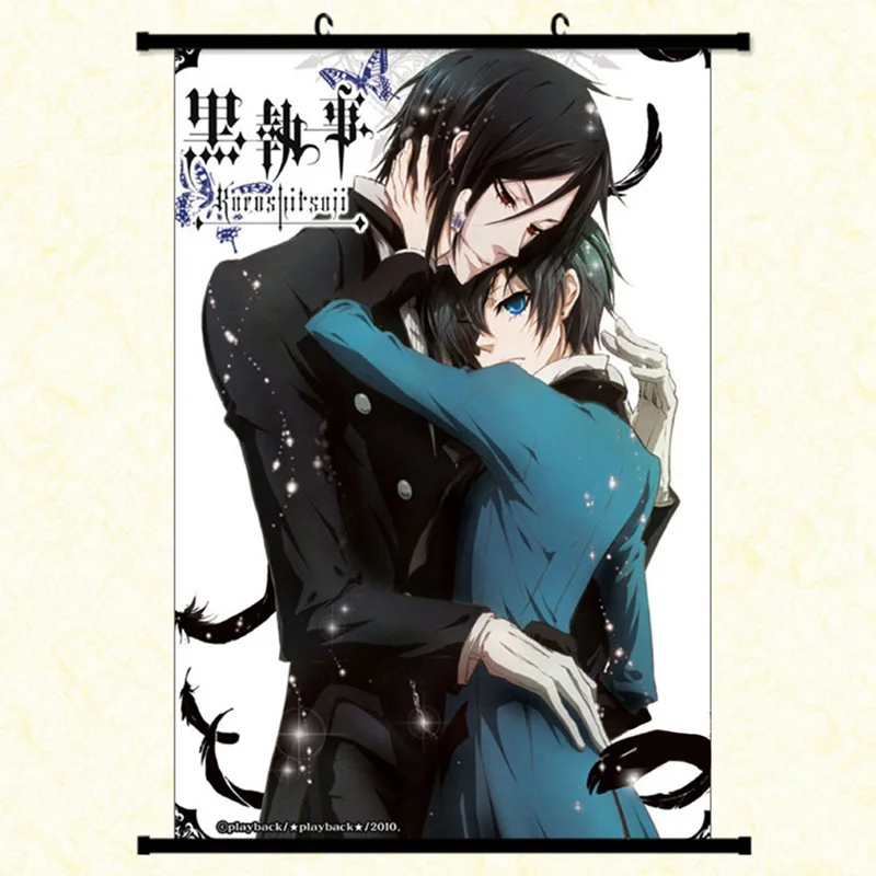 

Black Butler Animation Scroll Poster Japan Style Cartoon Figure Scroll Painting Collection Modern Home Wall Decor