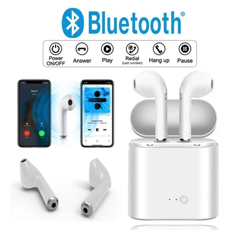 

Teamyo i7S TWS Bluetooth Earphone Wireless Headphones Stereo Headset Music Earbuds With Charging box For Phone iPhone Xiaomi
