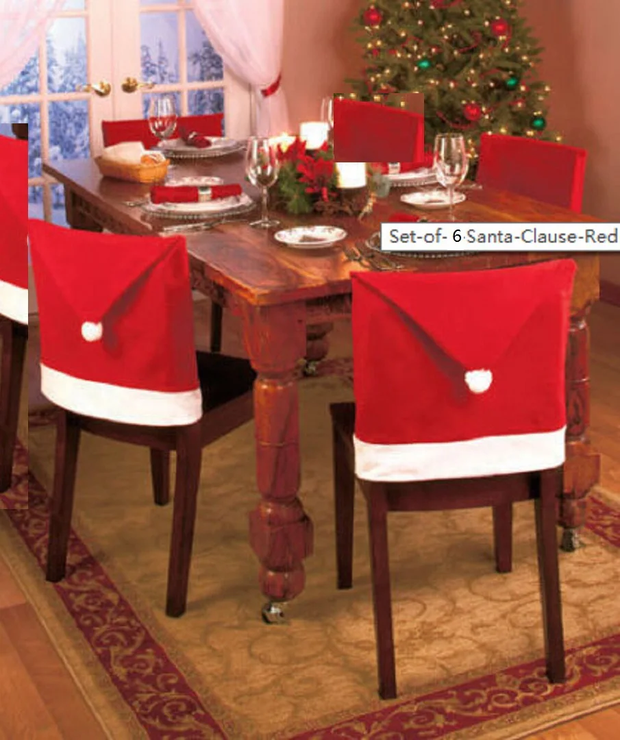 Санта Клаус Рождество Кухня стул Чехлы для мангала, ужин банкет стулья Чехлы для мангала