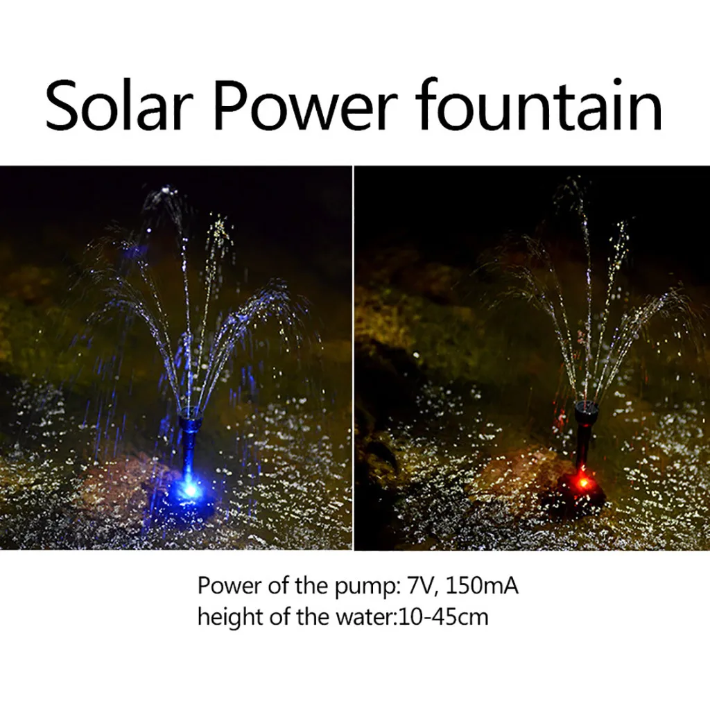 

improvement supplies convenient and practical Artificial Waterfall Pond Fountain Solar Led Water Pump Garden Outdoor Park Mini