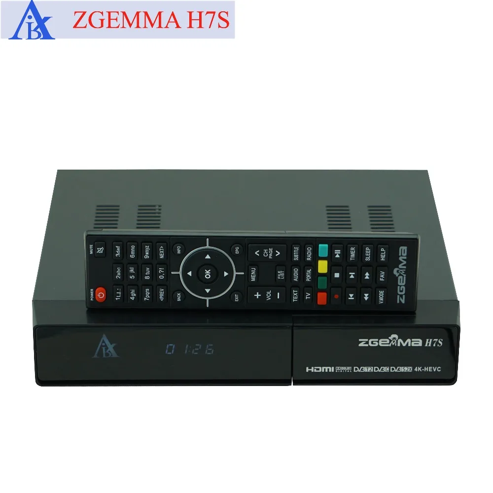 10 шт./партия zgemma h7s 4k Ультра Спутниковый ресивер двойной тюнер dvb s2x/s2+ dvb c& dvb t2 Поддержка мульти-поток и ci plus