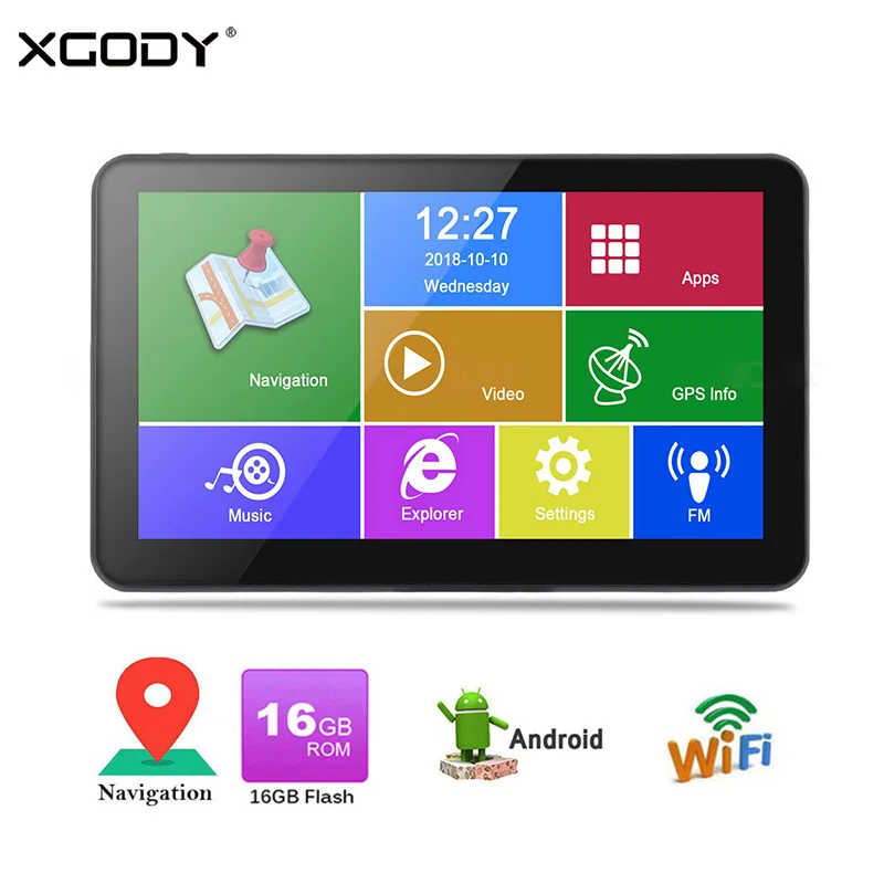 XGODY Android Car GPS Navigation 7 Inch HD Truck Navigator 512MB 16GB WiFi font b Tablet