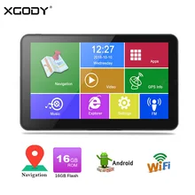 XGODY Android автомобильный gps-навигатор 7 дюймов HD навигатор для грузовиков 512 Мб 16 Гб WiFi планшетный ПК TF FM Navitel US AU 2018 EU бесплатная карта