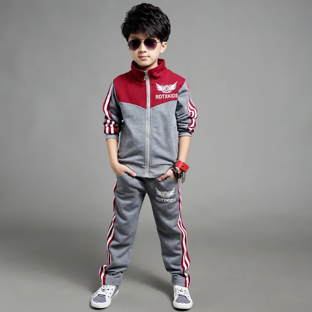 2015 autumn new baby boys clothing sets black gray casual clothes pants