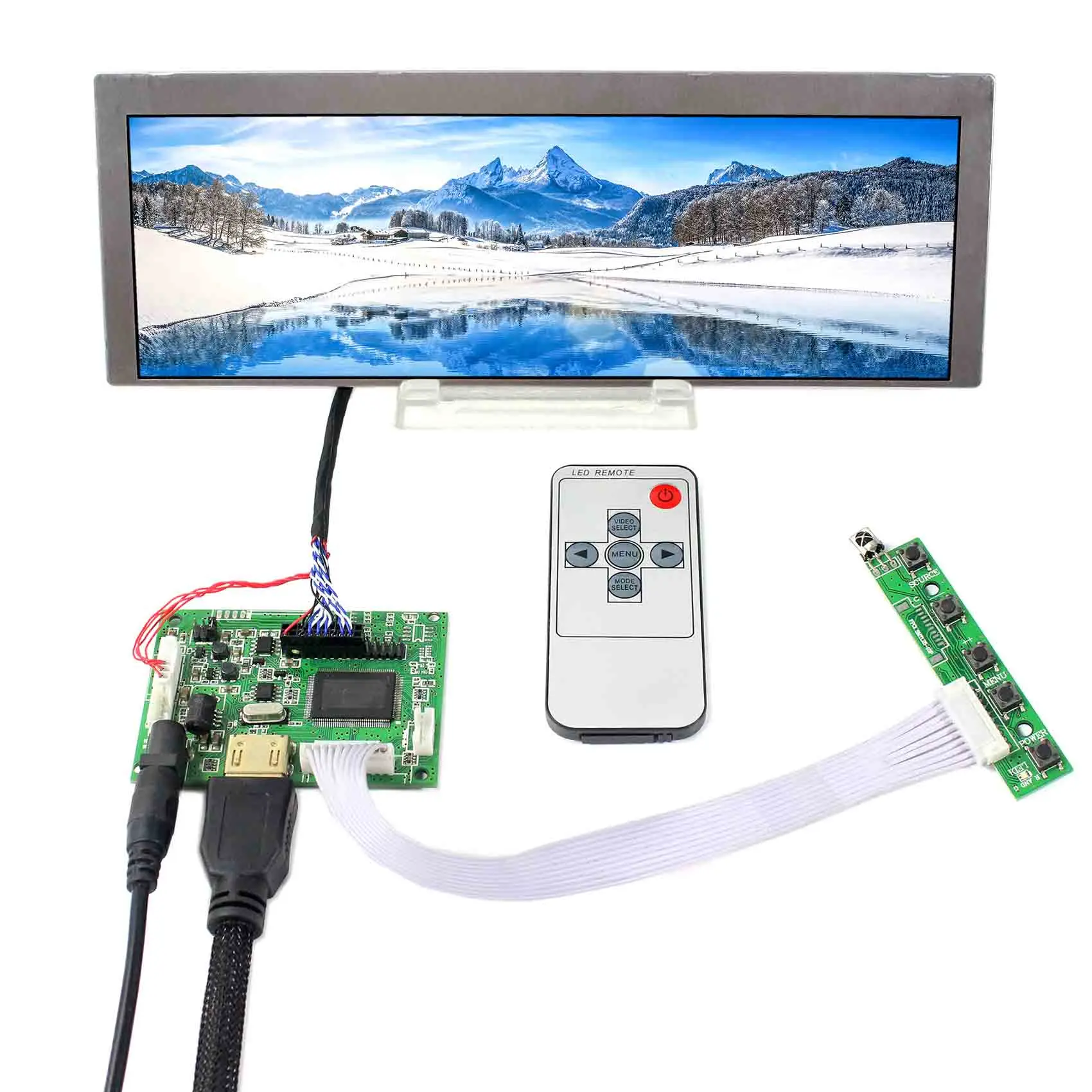

9.1inch 822X260 LCD Screen LQ091B1LW01 with HDMI LCD Controller Board