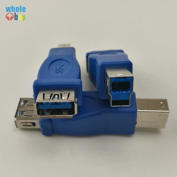

300pcs/lot High Speed USB 3.0 Type A Female To Type B Male Plug Connector Adapter USB3.0 Converter Adapter AF To BM for Camera