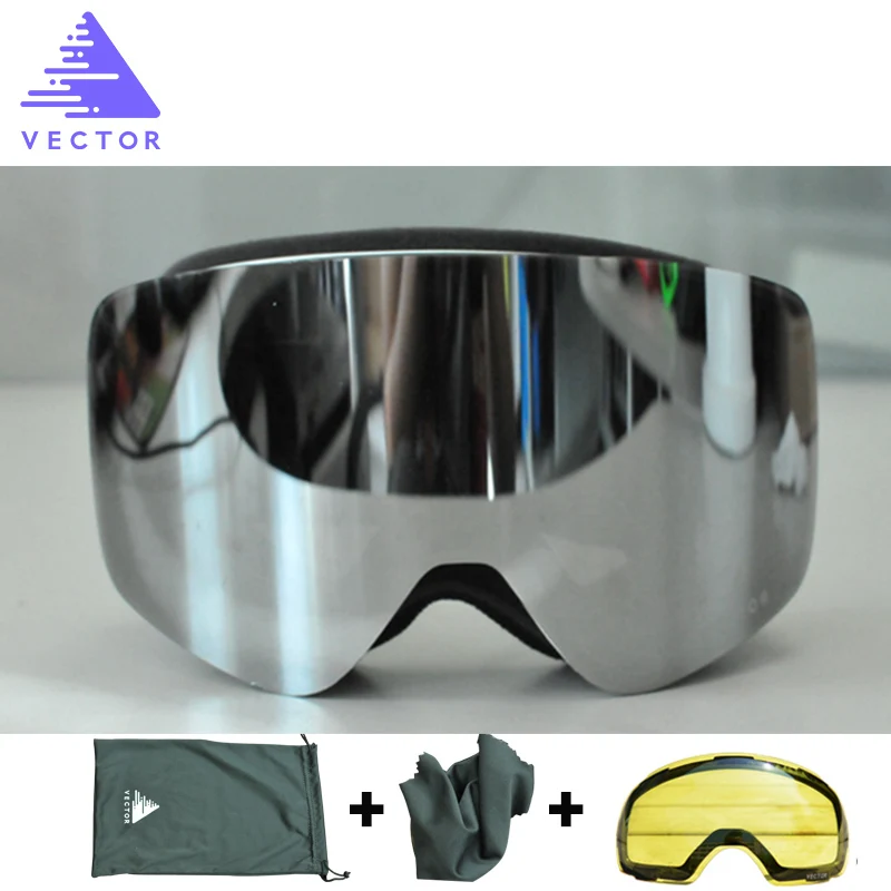 ناقلات العلامة التجارية للتزلج نظارات مزدوجة عدسة UV400 مكافحة الضباب النساء الرجال على الجليد التزلج نظارات الثلوج نظارات مع عدسة إضافية ناقلات العلامة التجارية للتزلج نظارات مزدوجة عدسة UV400 مكافحة الضباب النساء الرجال على الجليد التزلج نظارات الثلوج نظارات مع عدسة إضافية