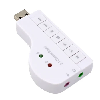 

2017 NEW Arrival Earphone MIC External USB 2.0 Sound Card 8.1 Channel Audio Adapter 3.5mm for Windows Vista/WIN7/8 MacOS 10