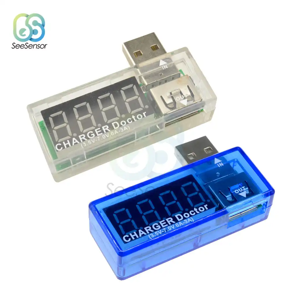5 V USB Digital Double DEL Courant Tension mètre Voltmètre puissance détecteur Ampèremètre