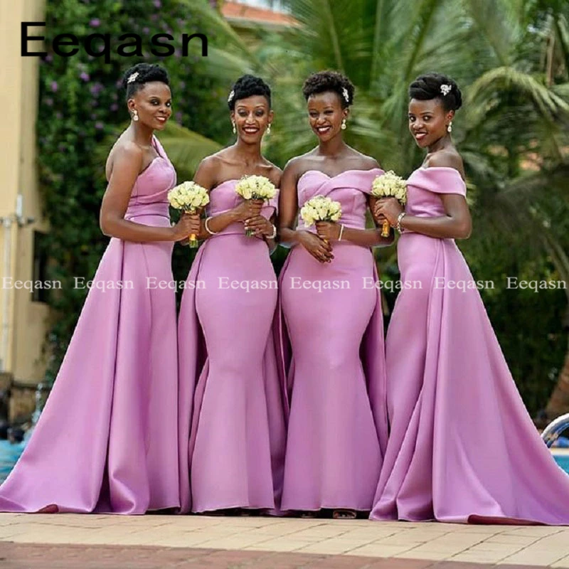 

New Off the Shoulder Bridesmaid Dresses Long Formal Dress for Black Girls Vestidos Dama De Honor Wedding Party Dresses 2019