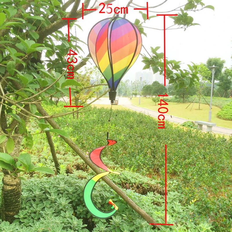 HBB свободного покроя в полоску цветов радуги Уиндзок воздушный шар ветер вертушка шланг для полива огорода, двора, Открытый Декор детские игрушки