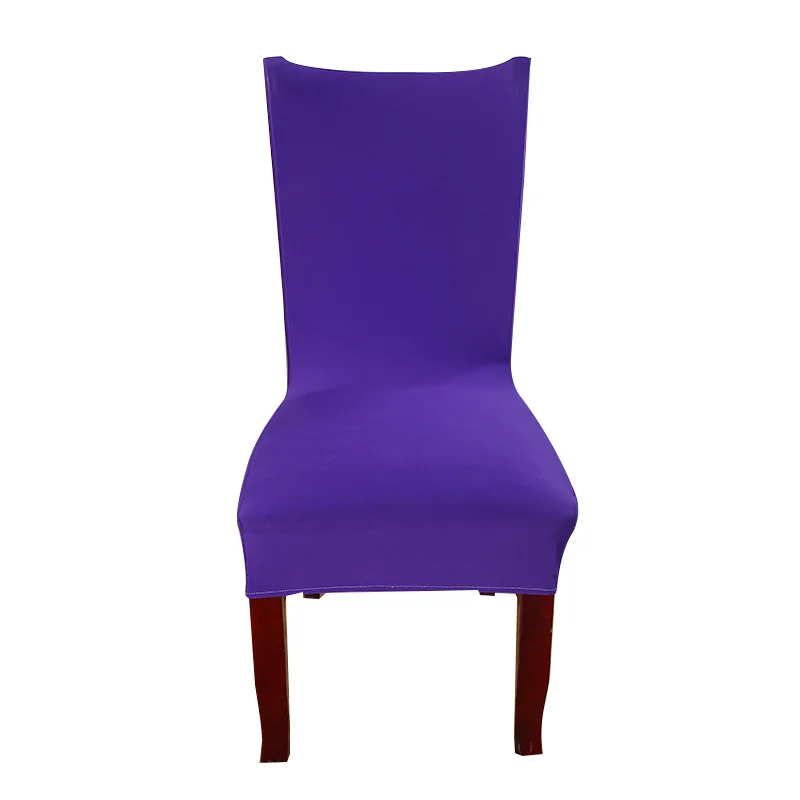 MECEROCK растягивающиеся эластичные чехлы на кресла из спандекса, одноцветные чехлы на сиденья для ресторана, для свадьбы, отеля, банкета - Цвет: Purple
