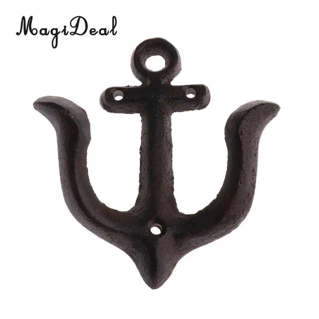 MagiDeal Metal Anchor Hooks Wall Door Mounted Clothes Towel Hat Key Hanger  Whiteandcrafted classic antique decorative wall hook