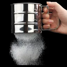 1 шт./лот Средний Размеры Нержавеющая сталь сито для муки глазурь для выпечки шейкер для сахара просеиватель Экран Сетчатое сито для муки шейкер