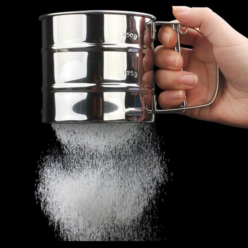 1PC/Lot Middle Size Stainless Steel Mesh Flour Sifter Baking Icing