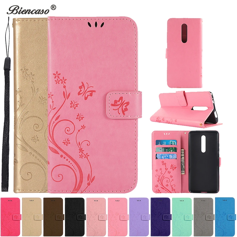 

Retro Butterfly Flip Case For Redmi K20 Pro Redmi Note 7 Pro 7S Note 6 Pro Leather Back Cover For Xiaomi POCOPhone F1 Mi 8 Coque