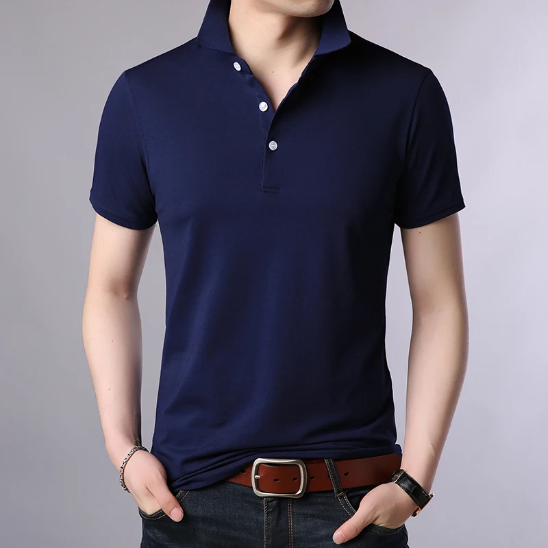 

2019 New Fashion Brands Designer Polo Shirt Men's Solid Color Summer Short Sleeve Slim Fit Boys Poloshirt Casual Mens Clothing