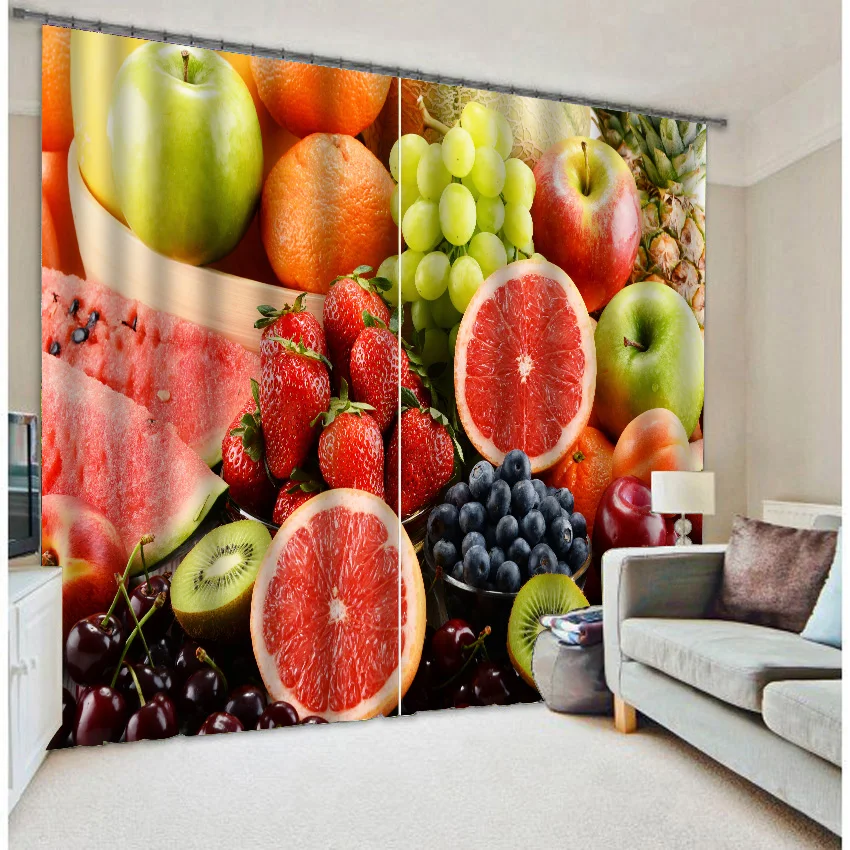 

Said vegetable kitchen curtains anaglyph printing shade fabric