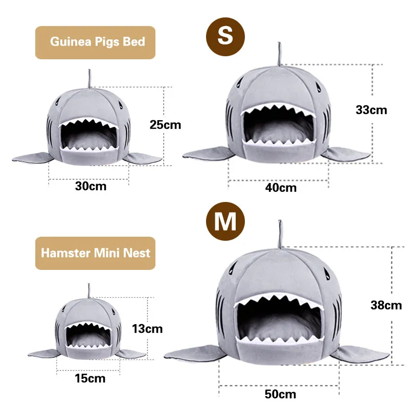 shark dog bed large