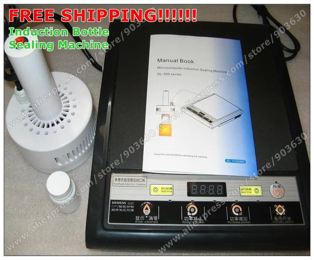 

Free shipping--220V Hand-held 20-80 induction aluminum foil sealing machine induction sealer Machine 500E