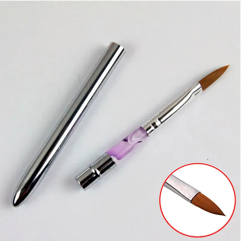 

New Fingernail Acrylic Nail Art Brush Painting UV Gel Builder Pen Brushes Size 8 For Nail Salon For Girl Ladies