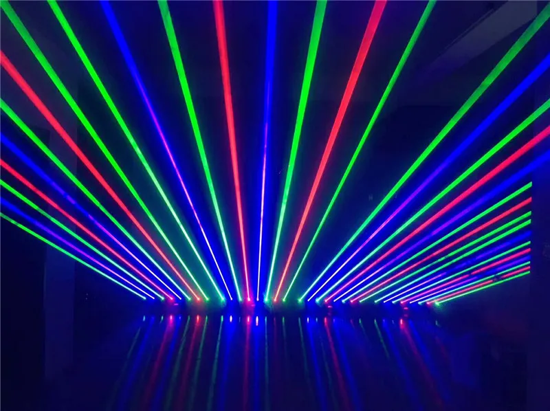 1100 МВт движущаяся головка RGB лазерный массив грубой spotX8PCS этап вечерние DJ Бар Клуб