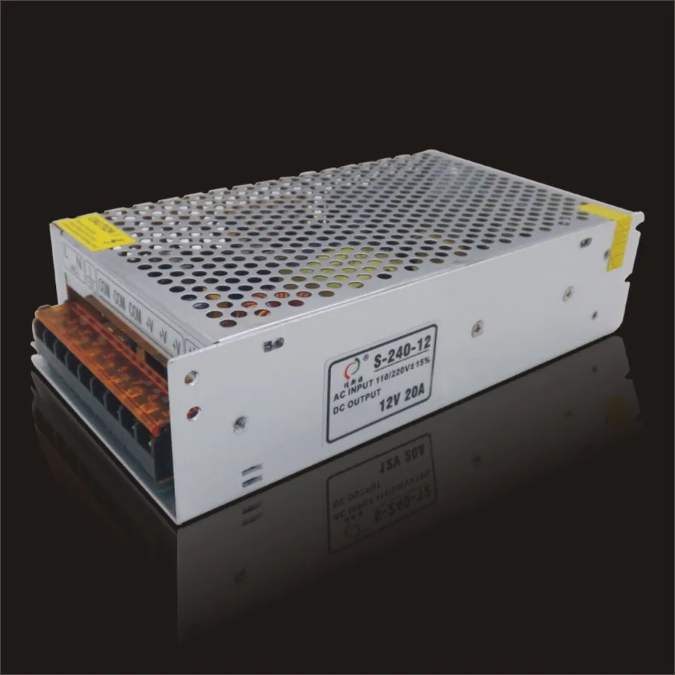 

12V 20A 240W non-waterproof switch mode power supply Triple-way output, power adapter,12V20A SMPS, Alu housing