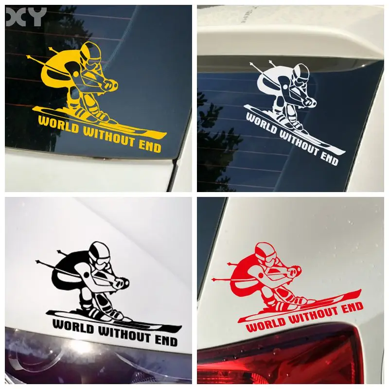 

World Without End Car Stickers Car Styling Ski Sport Sticker Decal Motorcycle Truck Auto Sticker Decals Drop Shipping