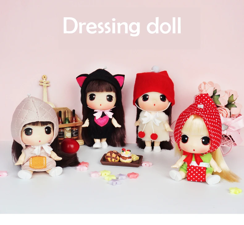 Кукла Ddung 9 см, настоящая корейская кукла принцессы для девочек, куклы BJD Mini, подарок на день рождения, подвески, коллекция, украшение