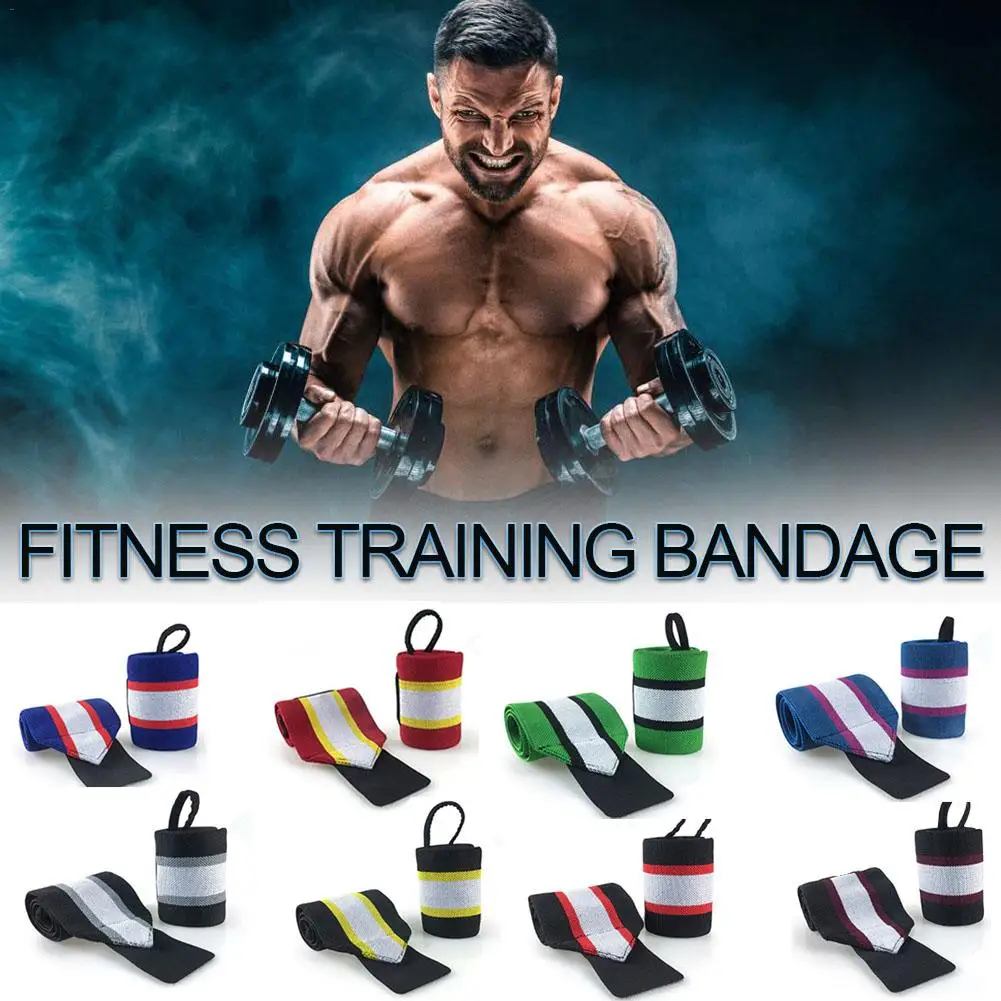 

1PC Powerlifting Strap Fitness Gym Sports Wrist Wrap Bandage Hand Support Wristband Adjustable Adult Wrist Protector For Men
