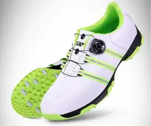 PGM Genuine Leather Mens Waterproof Spiked Golf Sports Shoes Pro Tour Steady Spikes Sneakers Steady&Waterproof,Free shipping