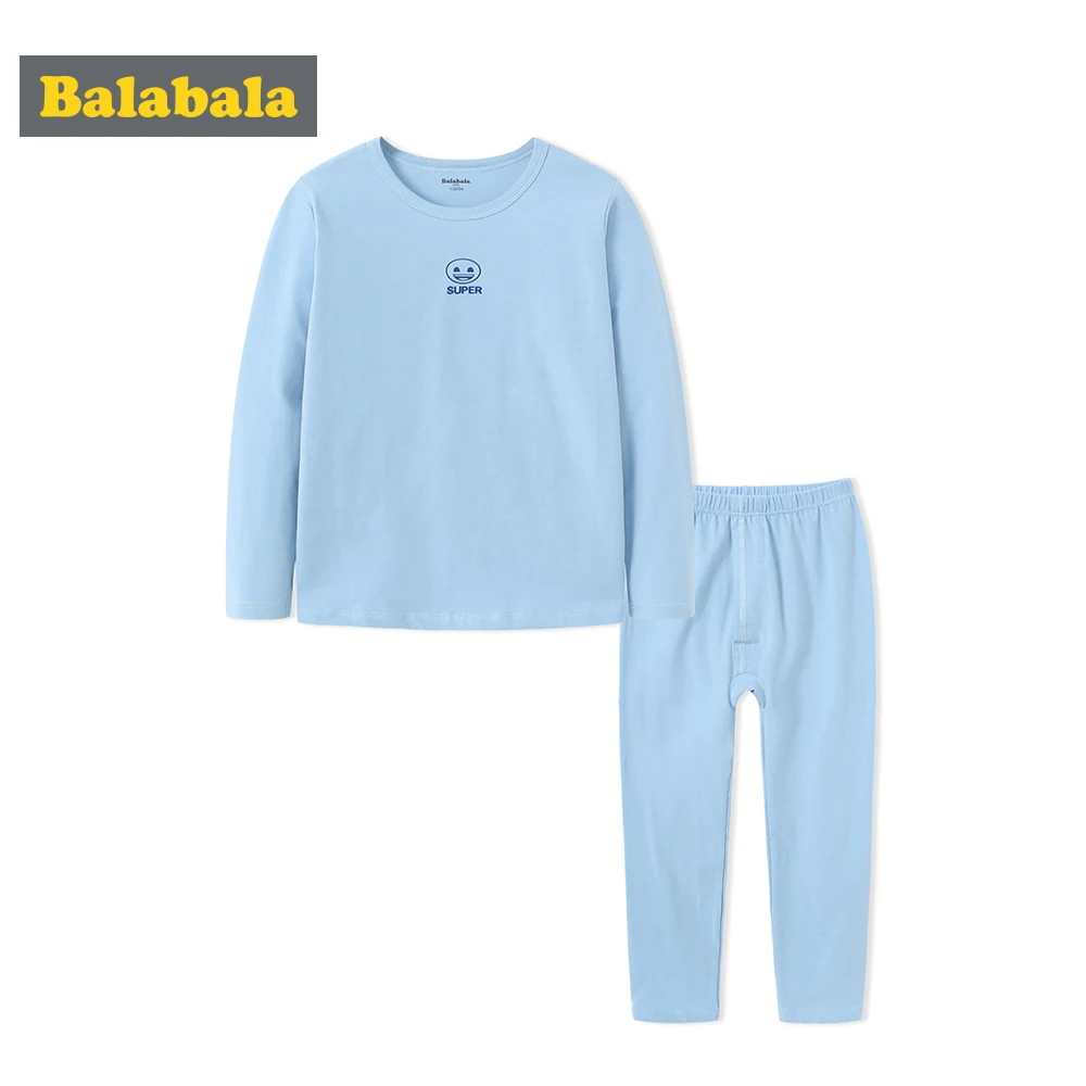 

Balabala Autumn Boys Girls Soft Cotton Snug Fit Pj Set Teenage Girl Boy Sleepwear Pajamas Set Nightwear Pijamas Mujer in Color