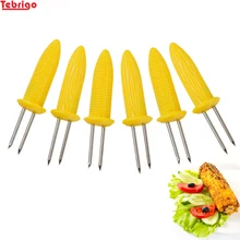 

Tebrigo 6 pcs/set BBQ Corn Holders Fork Multi-Function Stainless Steel Barbecue Corn Tools Party Kitchen Barbecue Supplies