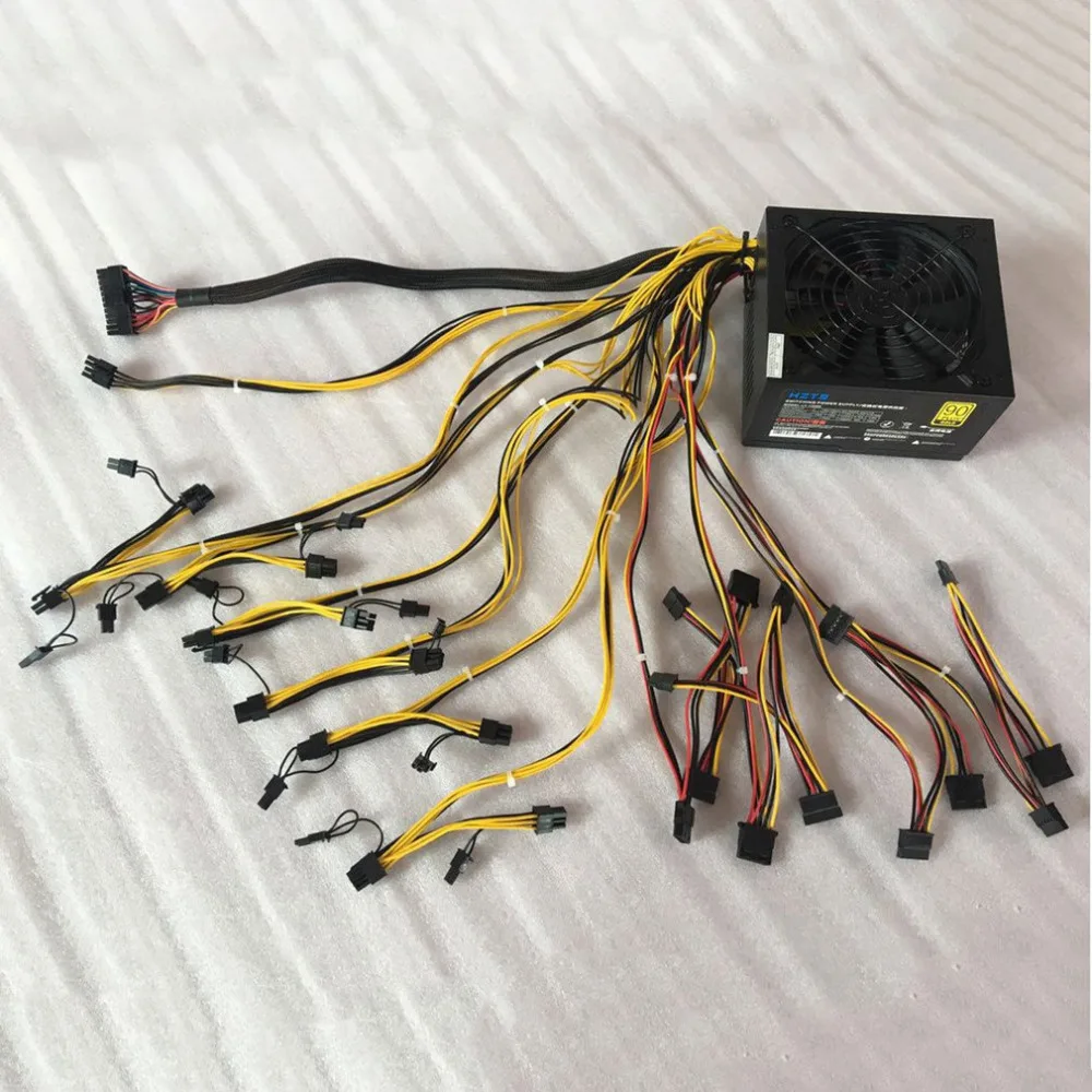 1600W Power Supply For 6 GPU Eth Rig Ethereum Coin Mining Miner Machine with Low Noise Cooling Fan 1600W Power Supply For 6 GPU Eth Rig Ethereum Coin Mining Miner Machine with Low Noise Cooling Fan