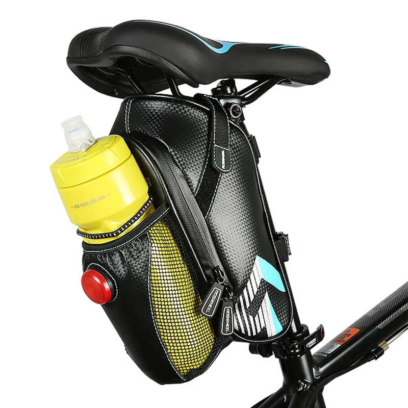 

Rainproof Bicycle Bag Outdoor Cycling Riding Mountain Bike Back Saddle Seat Tail Pouch Maintenance Tools Bags with Taillight