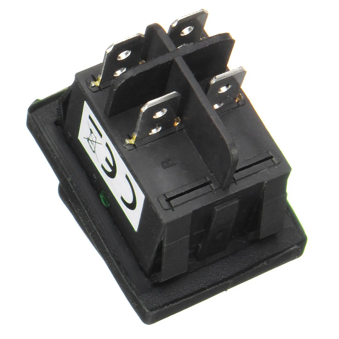 1pcs Waterproof Car Boat Marine On-Off 4 Pin LED Rocker Toggle Switch Momentary