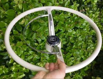 

Fit for the Volkswagen Beetle 1953-1967 vintage mahogany classic steering wheel silver color