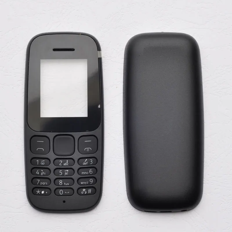 BINYEAE пластиковый полный корпус чехол для Nokia 105 лицевая рамка+ задняя крышка+ клавиатура+ логотип части сотового телефона