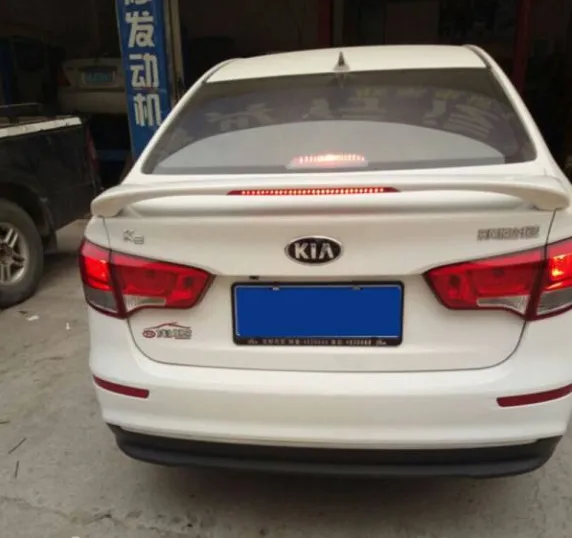 

For KIA Rio Spoiler 2011-2015 K2 spoiler with LED light High Quality ABS Material Car Rear Wing Primer Color Rear Spoiler