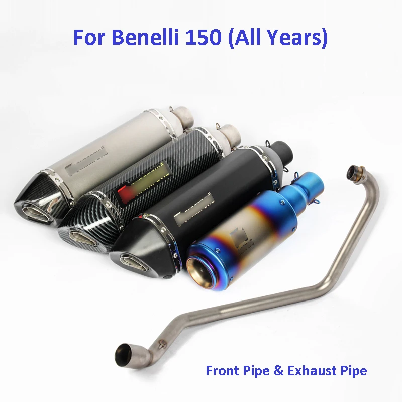 

Slip on Exhaust System Full Connect Front Pipe Modified Linking Stainless Steel Pipe Exhaust Muffler Pipe for Benelli 150 Motor