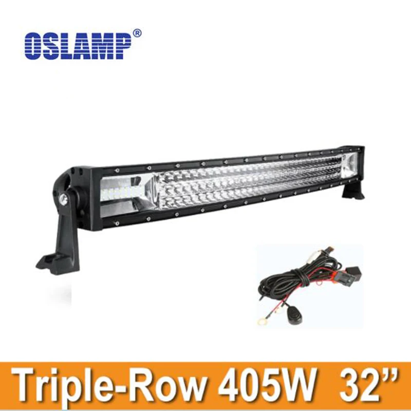 

Oslamp 32inch 405W Car Curved Work Light Bar Pickup Offroad Driving Led Bar for Honda SUV Truck Combo Auto Light Bar