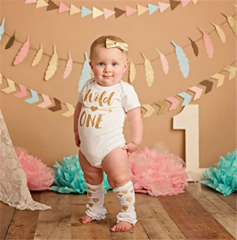 Детское боди YSCULBUTOL для девочек на 1 й день рождения с коротким рукавом|baby bodysuits|baby