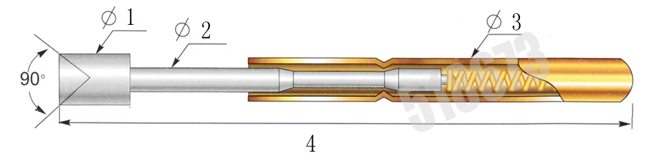 100 шт./лот P75-A2 диаметр 1,3 мм Пружинные щупы Pogo длина 16,54 мм(180 г