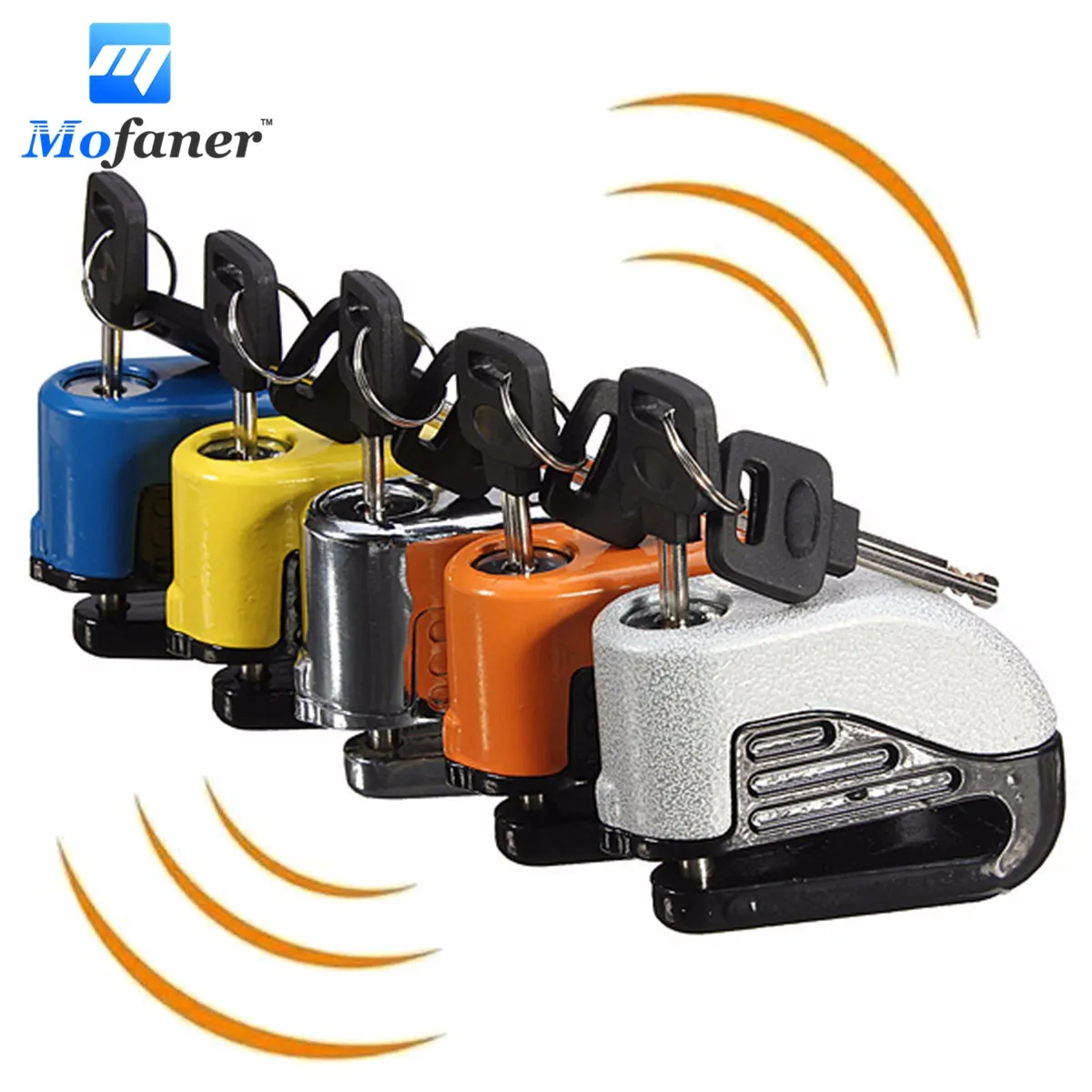 

Mofaner Universal Motorcycle Bike Scooter Anti-theft Brake Disc Wheel Alarm Security Lock Loud