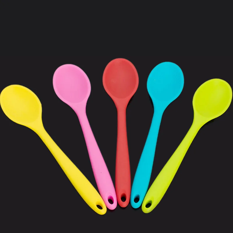 

3 Pieces Per Lot Silicone Rice Spoon Big Size Pan Harmless Hot Resistant Spoon Free Shipping