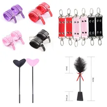 1 Pcs BDSM SM PU Leather Handcuff Whip Sex Toys For Couple Adult Game Bondage Erotic Slave Flogger Sex Exotic Accessories