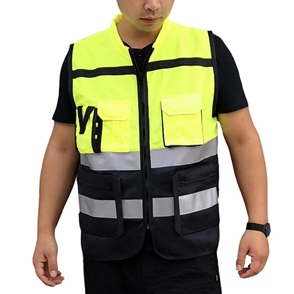 L/XL/2XL велосипедные жилеты высокая видимость жилет безопасности Светоотражающая куртка для водителя Ночная безопасность жилет с карманами