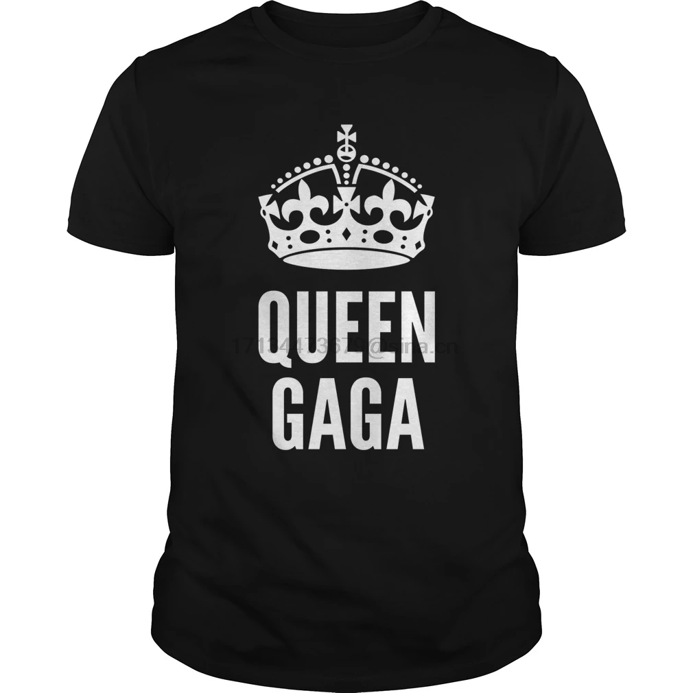 Забавная Мужская футболка женская Новинка QUEEN LADY GAGA белая крутая летняя