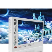 Горячая взрослых 520/1000/1500 шт головоломки пейзаж Мультяшные деревянные образовательные головоломки для детей игрушки Рождественский подарок Пазлы